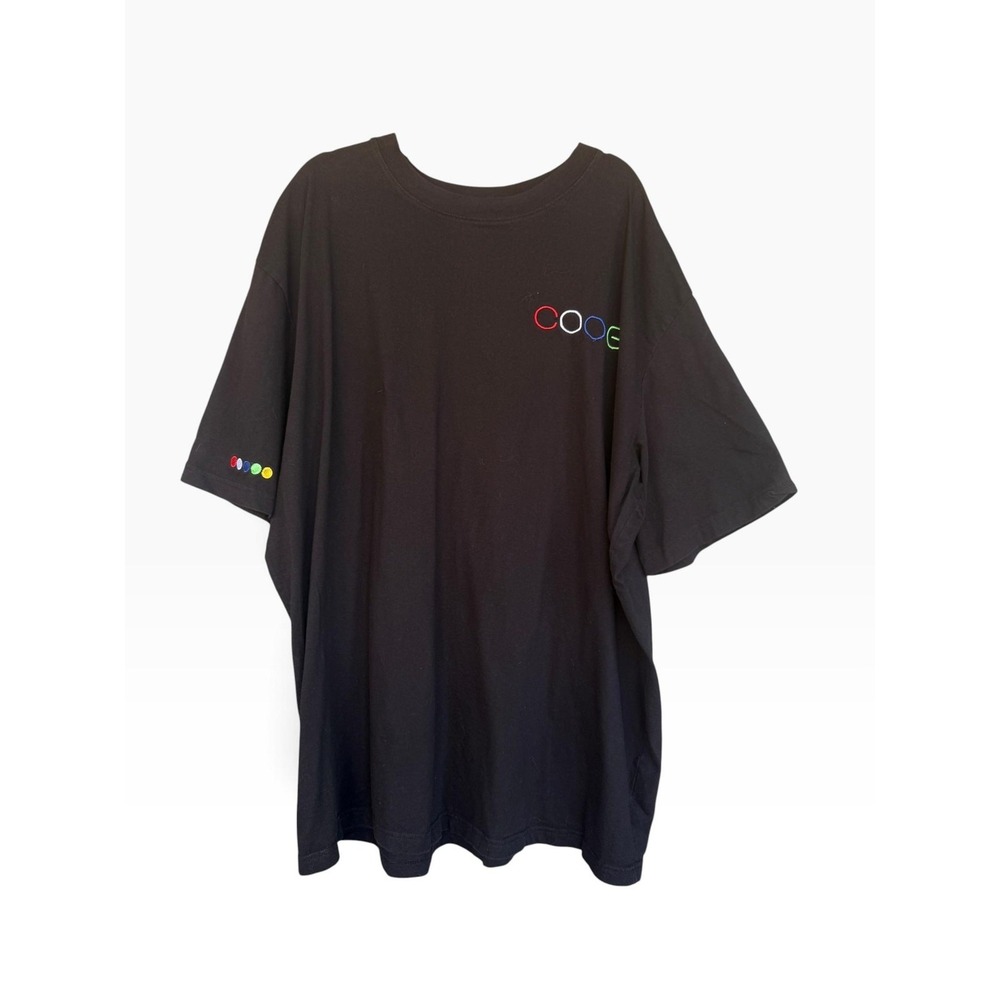 Coogi Shirt Mens Big 4X Black Embroidered Logo Short Sleeve Crewneck Tee